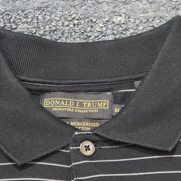 Donald J. Trump Signature Collection Men’s Long Sleeve Polo Shirt Black Size M - Picture 3 of 5